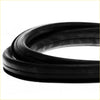 Black rubber rear windshield weatherstrip for Isuzu Faster KB and Bedford KB with smooth rounded profile and inner texture