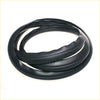 Black rubber rear windshield weatherstrip with wavy edge for mitsubishi triton 1986-1996 shown from the back side