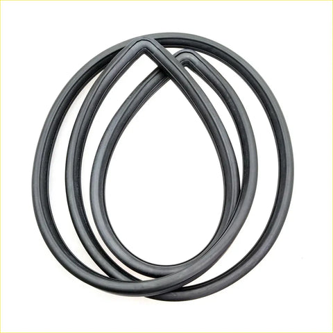 Black rubber rear windshield weatherstrip gasket with teardrop profile for nissan datsun fairlady z 240z 260z