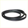 Black rubber rear windshield weatherstrip coiled in a spiral for Toyota Hilux RN10 1968-1972