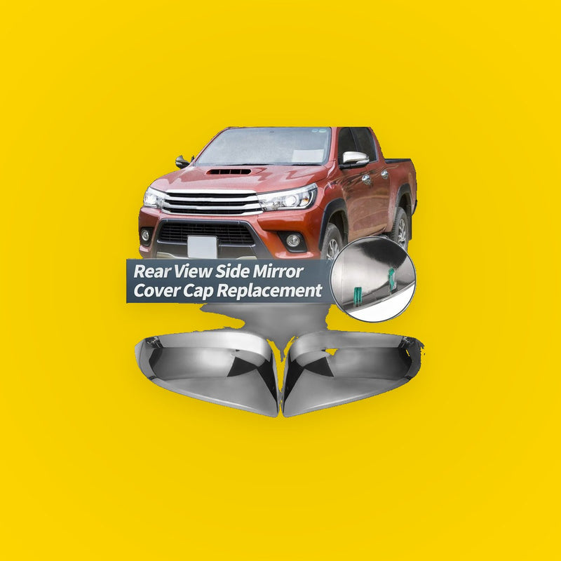 Rearview Mirror Cover Cap Chrome Plated for Toyota Hilux (2015-2020)
