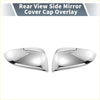 Chrome finished rear view side mirror cover cap overlays with smooth contours for toyota hilux 2015 2022