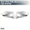 Chrome finished rearview mirror cover caps pair shown from the back for Toyota Hilux 2015 to 2022 models