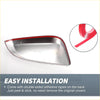 Shiny chrome plated rearview mirror cover with red adhesive strip for toyota hilux 2015-2022
