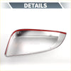 Chrome finished side mirror cover with red accent trim for toyota hilux rearview mirror 2015-2022