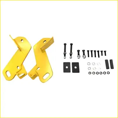 Yellow metal recovery tow points with black screws for isuzu d-max mux and mazda bt50 tf 4wd 2020-on