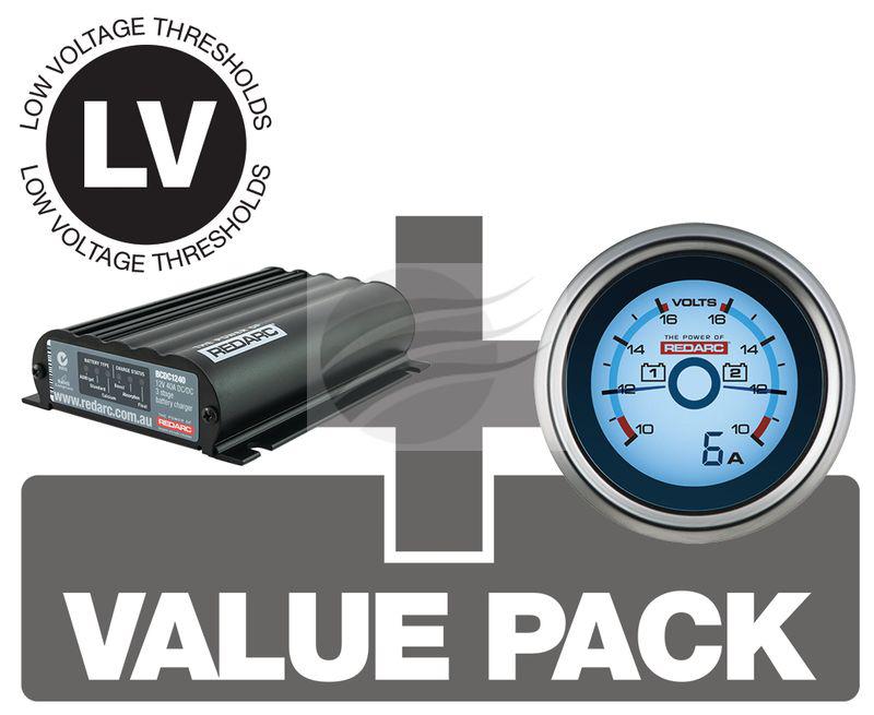 Redarc DC-DC Battery Charger & Voltmeter BCDC1240L-GK