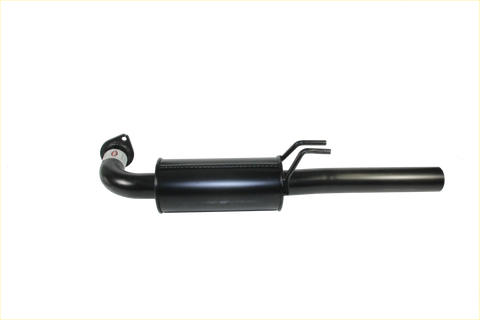 Black metallic redback 2 1/2 inch dual exhaust pipe with curved inlet and straight outlet for holden commodore ute