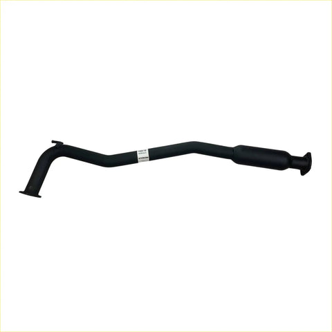 Black metal redback 2.25 inch connecting pipe with curved design and label for holden commodore ve vf 6 cylinder