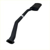 Black curved exhaust pipe with rectangular muffler at back for redback 2.5 inch cat back sports exhaust ford ea au
