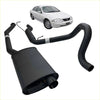 Black redback 2.5 inch cat back sports exhaust with cylindrical muffler and curved pipes for ford ea to au models
