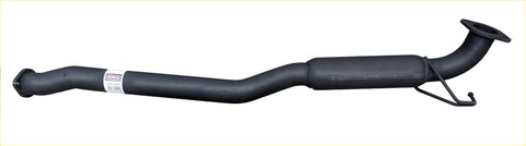 Black metal redback 2.5 inch catback exhaust pipe with curved design and bracket for ford falcon fg sedan center back side