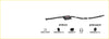 Black redback 2.5 inch catback exhaust with central box and flexible tubing for Holden Commodore VU VY ute back view