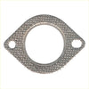 Silver metallic exhaust manifold gasket with diamond edge and mounting holes for redback 25 inch catback exhaust holden statesman