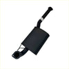 Black metal Redback 2.5 inch centre exhaust muffler with cylindrical body and two flanged ends for Ford Falcon BA BF