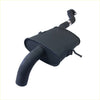 Black 2.5 inch redback centre muffler exhaust with rectangular body and curved pipes for holden commodore vs sedan