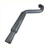 Gray metallic exhaust pipe with curved design and flanged end for redback 4x4 exhaust system suzuki jimny 3 door