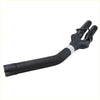 Black dual-exhaust manifold with matte finish and molded plastic connectors for redback dual 2.5 pipes holden commodore