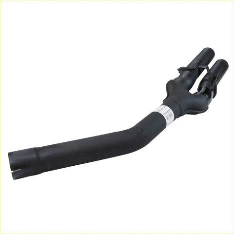 Black dual-exhaust manifold with matte finish and molded plastic connectors for redback dual 2.5 pipes holden commodore