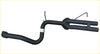 Backside of redback exhaust black dual-exhaust pipe system with curved tubular design for ford falcon ba bf sedan