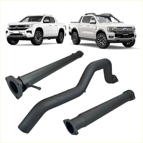 Black matte exhaust manifold parts for redback extreme duty 3.5 inch exhaust for ford ranger and vw pickups