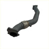 Black painted exhaust manifold with braided stainless steel heat shield on redback extreme duty dump pipe for landcruiser