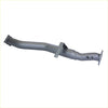 Gray metallic exhaust manifold with flanged ends and bracket for redback extreme duty 4 inch dpf back exhaust landcruiser 79