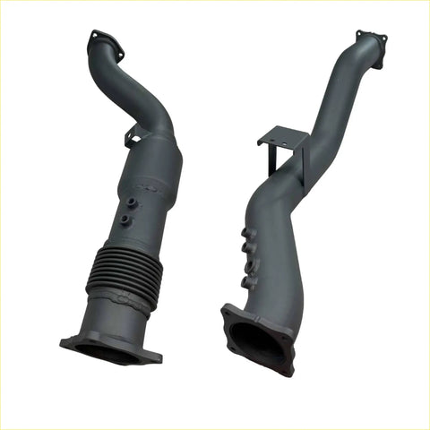 Black metal redback extreme duty 4 inch exhaust dpf adapter pipe with flanged ends and ribbed flexible section for toyota