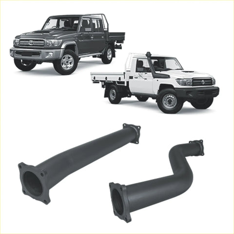 Black rubber exhaust pipe parts shown from the back for redback extreme duty auxiliary fuel tank adaptor toyota land cruiser