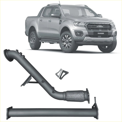 Black metal exhaust dpf adaptor kit back side for ford ranger 3.2l from redback extreme duty series