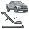 Black metallic redback extreme duty exhaust dpf adaptor kit with mesh and brackets for ford ranger 3.2l back side