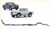 Gray metallic redback extreme duty exhaust system for ford ranger 2006 to 2011 shown from the back side