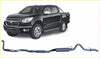 Black metallic redback extreme duty exhaust system for holden colorado rg 2.8l back side view