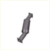 Gray metallic catalytic converter with flanged ends for redback extreme duty exhaust on holden colorado rg 2.8l