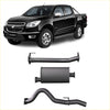 Black metallic redback extreme duty exhaust system parts for holden colorado rg 28l pickup shown from back side