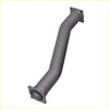 Gray metallic exhaust manifold with curved tubular design and flanged ends for redback extreme duty exhaust isuzu d-max