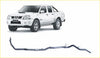 Silver metallic redback extreme duty exhaust system for nissan navara d22 3.0l showing back side