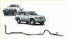 Silver metallic redback extreme duty exhaust pipe for nissan patrol gu 3.0l pickup trucks back side view