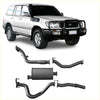 Black Redback Extreme duty aftermarket exhaust with central catalytic converter and curved pipes for Toyota Landcruiser 100 Series