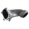 Silver metallic automotive intake manifold with curved angular design and machined surfaces for landcruiser 75 series