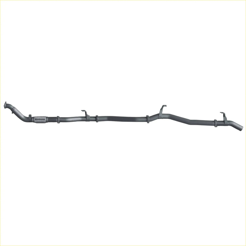 Black metal exhaust system with curved pipes and mounting brackets for redback extreme duty exhaust toyota landcruiser 76 series wagon