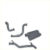 Gray metallic redback extreme duty exhaust system components set for toyota landcruiser 78 series troop