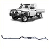 Black metal redback extreme duty exhaust with rubber insulators and mounting brackets for toyota landcruiser 79 series