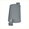 Gray metallic exhaust muffler with flanged ends for redback extreme duty exhaust fit for toyota landcruiser 79 series double