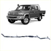 Gray metallic back exhaust system for redback extreme duty toyota land cruiser 79 series double cab