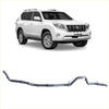 Silver metallic redback extreme duty exhaust system for toyota land cruiser prado 120 150 series backside view