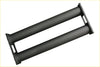 Black dual roller conveyor with matte finish and metal build for redback extreme duty twin exhaust on toyota landcruiser 76 series