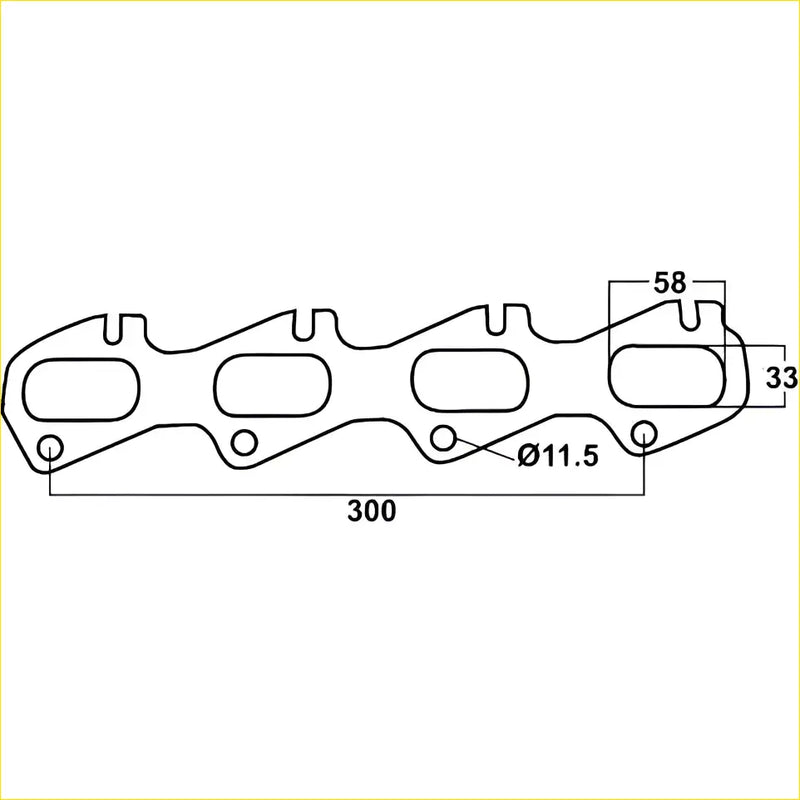 Metallic redback gasket with precise cutouts and bolt holes for ford and fpv engine cylinder heads