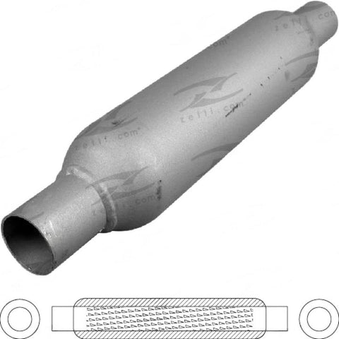 Redback Hotdog Muffler 12" x 2" Spiral Mild HD12200