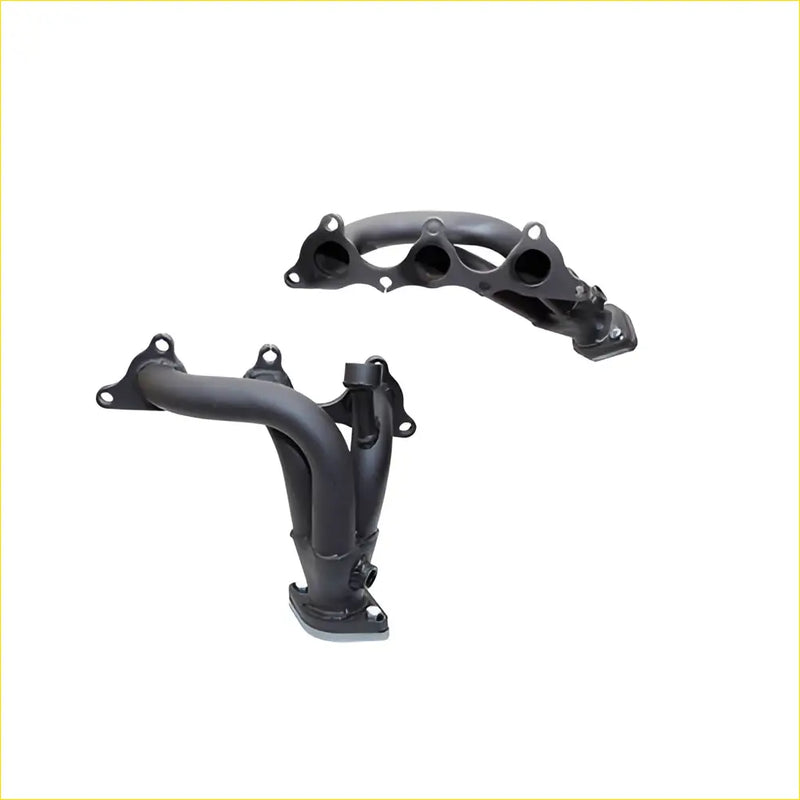 Black matte intake manifold with bolted mounting points for redback header used in mitsubishi triton 2006 to 2009